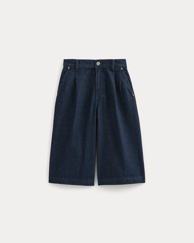 High-Rise Pleated Culotte