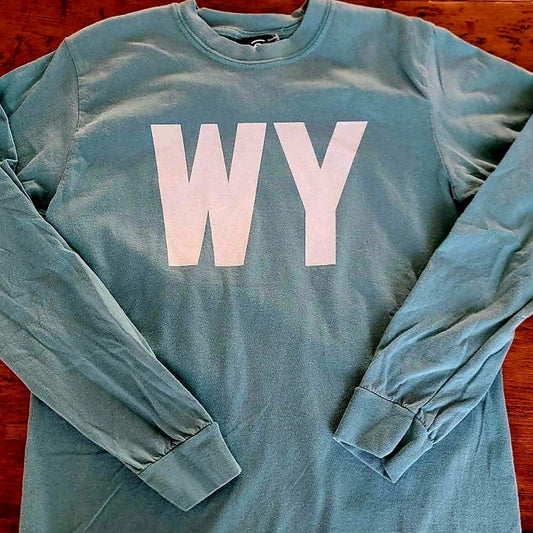 Wyoming "WY" Long Sleeve T-shirt, Super Comfy